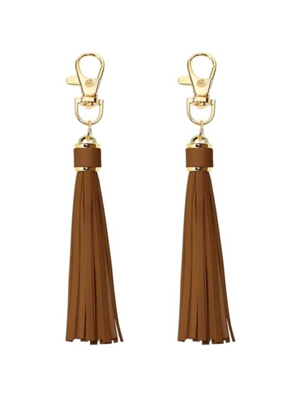 Penta Angel 2Pcs 5.9'' Large PU Leather Tassel with Lobster Swivel Keychain